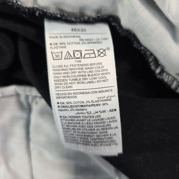 Old Navy Slim Built in Flex Pants Men's Size 46x30 Athletic Taper Black - Picture 9 of 9